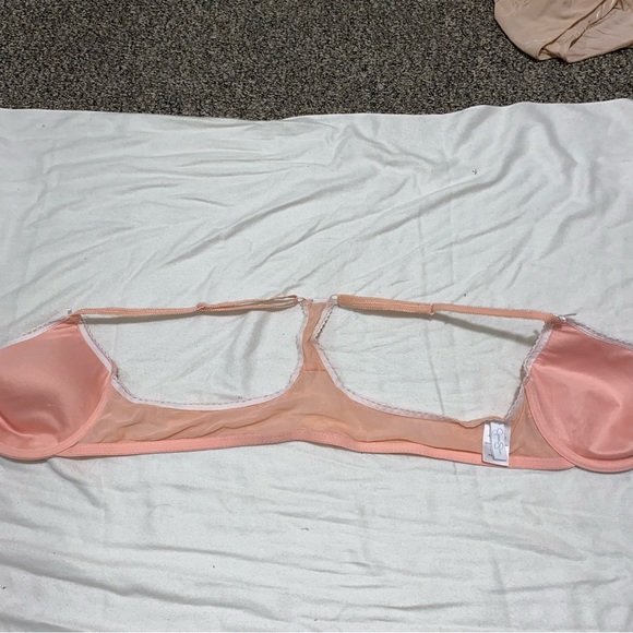Jessica Simpson Front Closure Pink Lace Underwire Racerback Bra Used 36C - Picture 5 of 6